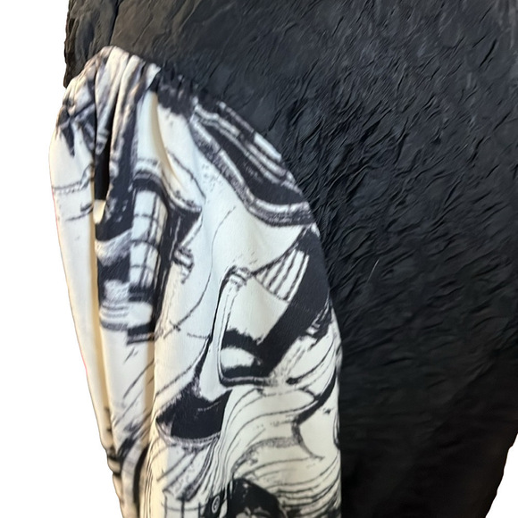 Adore NWT blouse dressy classy black and white sweater type style - Picture 7 of 8